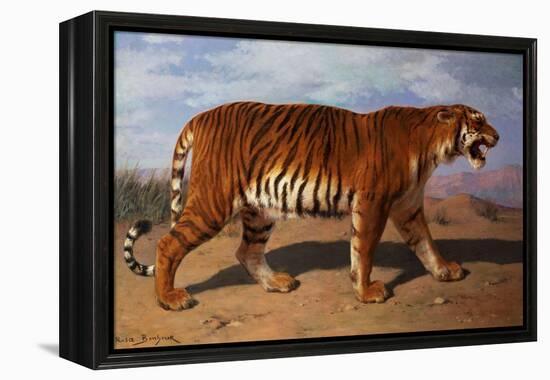 Stalking Tiger-Rosa Bonheur-Framed Premier Image Canvas