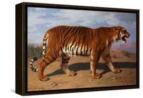 Stalking Tiger-Rosa Bonheur-Framed Premier Image Canvas