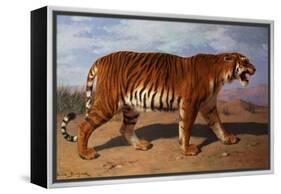 Stalking Tiger-Rosa Bonheur-Framed Premier Image Canvas