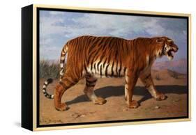 Stalking Tiger-Rosa Bonheur-Framed Premier Image Canvas