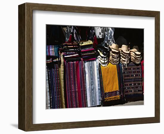 Stall in a Native American Street Market, Santa Fe, New Mexico, USA-Charles Sleicher-Framed Photographic Print