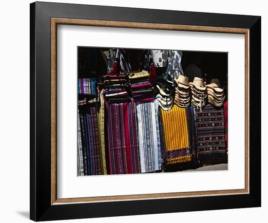 Stall in a Native American Street Market, Santa Fe, New Mexico, USA-Charles Sleicher-Framed Photographic Print