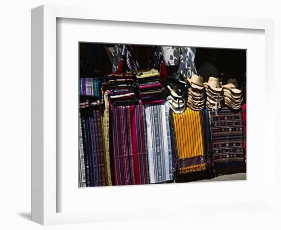 Stall in a Native American Street Market, Santa Fe, New Mexico, USA-Charles Sleicher-Framed Photographic Print