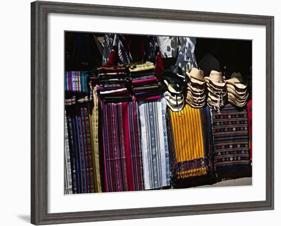 Stall in a Native American Street Market, Santa Fe, New Mexico, USA-Charles Sleicher-Framed Photographic Print