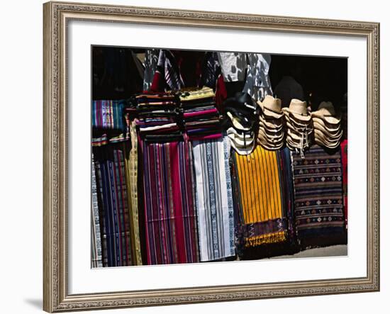 Stall in a Native American Street Market, Santa Fe, New Mexico, USA-Charles Sleicher-Framed Photographic Print