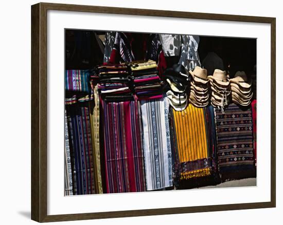 Stall in a Native American Street Market, Santa Fe, New Mexico, USA-Charles Sleicher-Framed Photographic Print