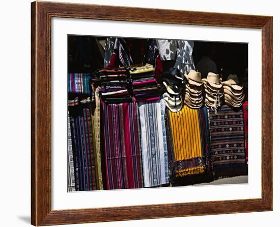 Stall in a Native American Street Market, Santa Fe, New Mexico, USA-Charles Sleicher-Framed Photographic Print