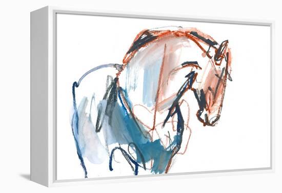 Stallion, 2021, (mixed media on paper)-Mark Adlington-Framed Premier Image Canvas