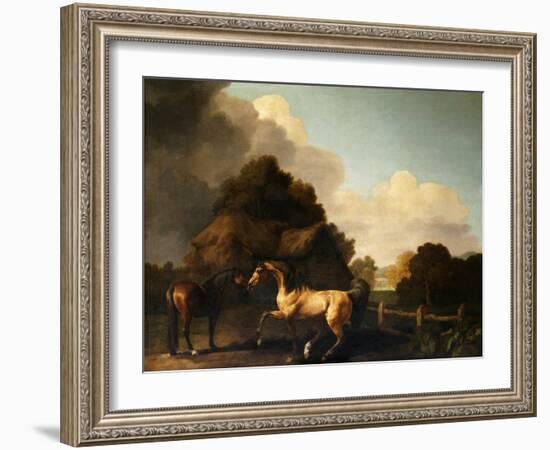 Stallion and Mare, traditionally called 'Jupiter and Mare'-George Stubbs-Framed Giclee Print