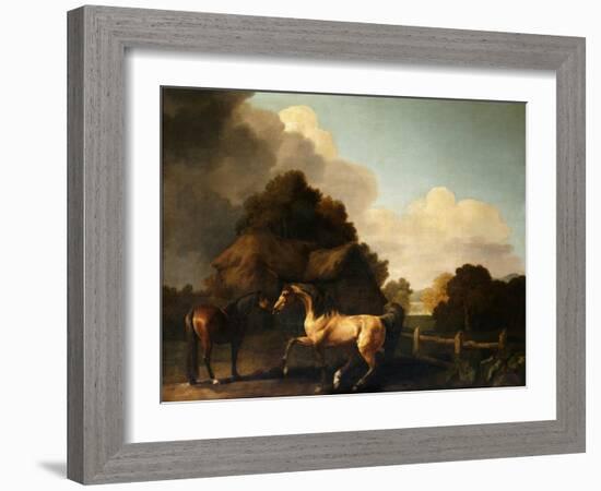 Stallion and Mare, traditionally called 'Jupiter and Mare'-George Stubbs-Framed Giclee Print