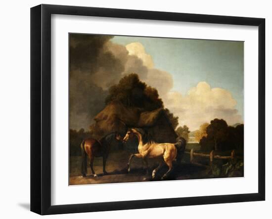 Stallion and Mare, traditionally called 'Jupiter and Mare'-George Stubbs-Framed Giclee Print