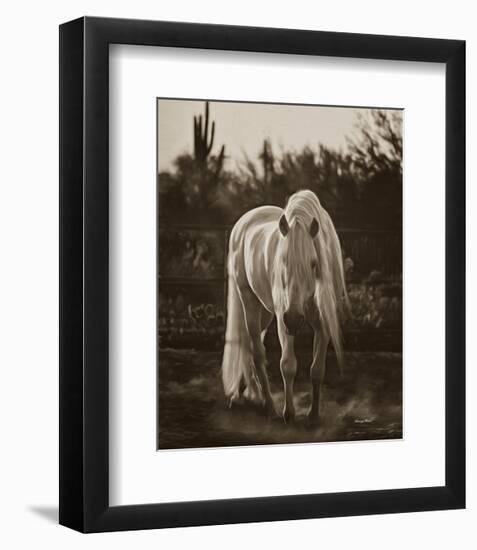 Stallion in the Garden-Barry Hart-Framed Art Print