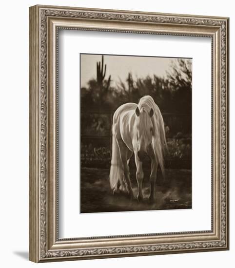 Stallion in the Garden-Barry Hart-Framed Art Print