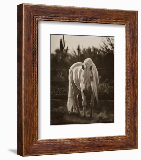 Stallion in the Garden-Barry Hart-Framed Art Print