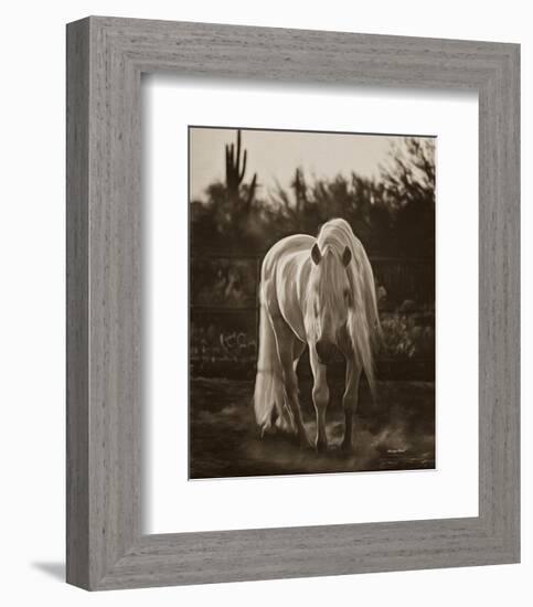 Stallion in the Garden-Barry Hart-Framed Art Print