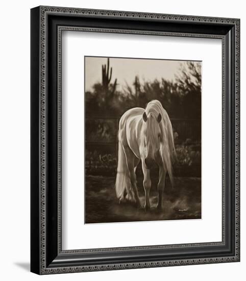 Stallion in the Garden-Barry Hart-Framed Art Print