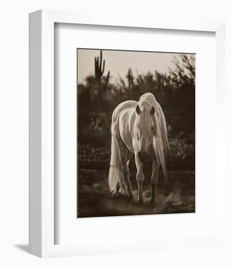 Stallion in the Garden-Barry Hart-Framed Art Print