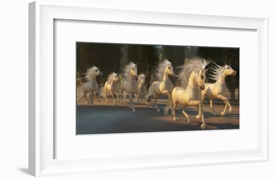 Stallion Run Painting-C^ Ford-Framed Art Print