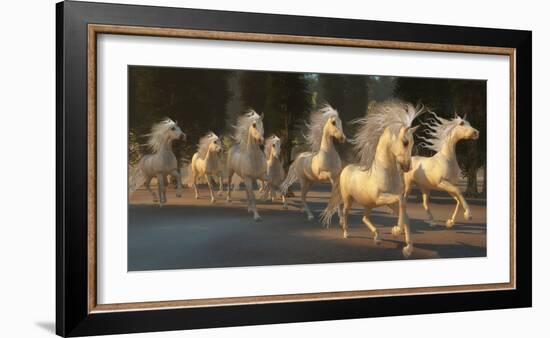 Stallion Run Painting-C^ Ford-Framed Art Print