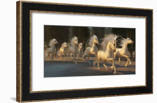 Stallion Run Painting-C^ Ford-Framed Art Print