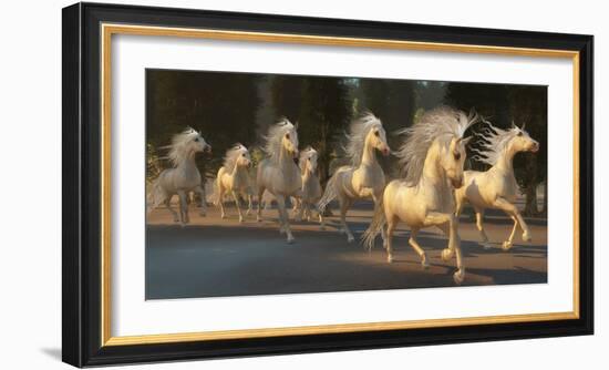 Stallion Run Painting-C^ Ford-Framed Art Print