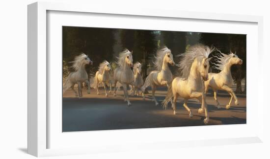 Stallion Run Painting-C^ Ford-Framed Art Print