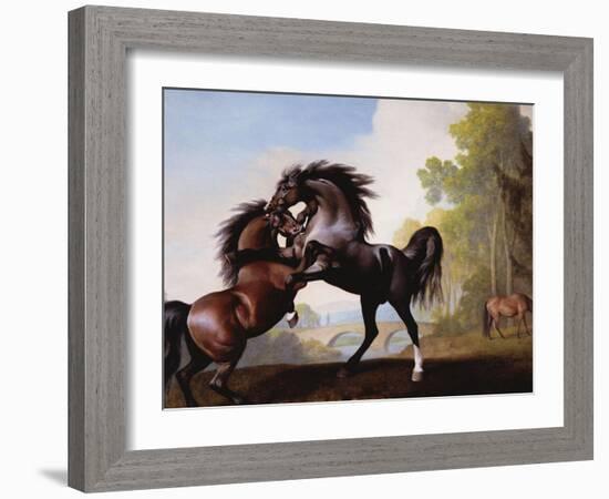 Stallions Fighting-George Stubbs-Framed Giclee Print