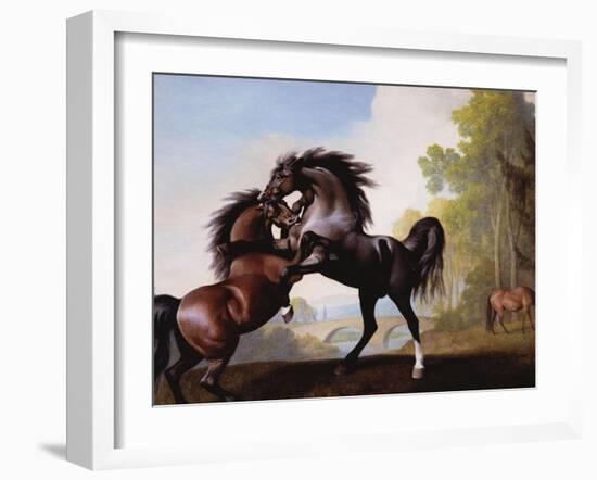 Stallions Fighting-George Stubbs-Framed Giclee Print