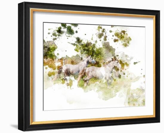 Stallions-Chamira Young-Framed Art Print