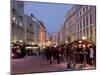 Stalls and People at Christmas Market, Stadtplatz, Steyr, Oberosterreich (Upper Austria)-Richard Nebesky-Mounted Photographic Print