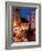 Stalls at Christmas Market With Renaissance Tower, Svornosti Square, Cesky Krumlov, Czech Republic-Richard Nebesky-Framed Photographic Print