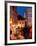 Stalls at Christmas Market With Renaissance Tower, Svornosti Square, Cesky Krumlov, Czech Republic-Richard Nebesky-Framed Photographic Print