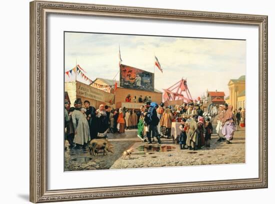 Stalls for Easter Week in Tula, 1868-Andrei Andreevich Popov-Framed Giclee Print