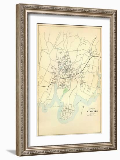 Stamford, Connecticut, c.1893-null-Framed Art Print