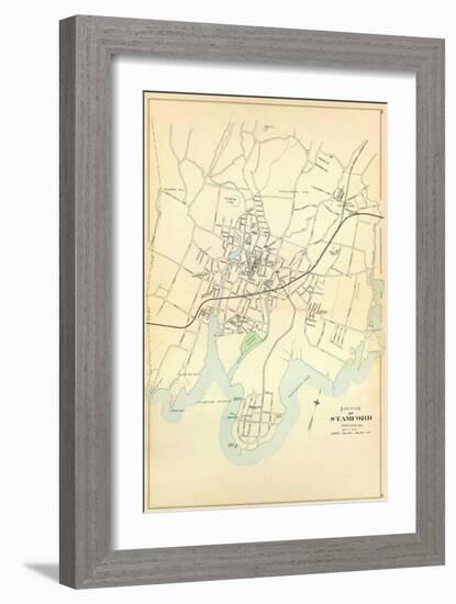 Stamford, Connecticut, c.1893-null-Framed Art Print