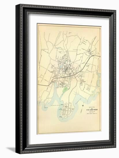 Stamford, Connecticut, c.1893-null-Framed Art Print