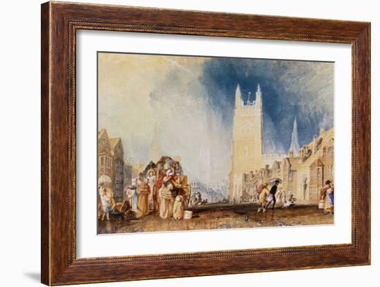 Stamford, Lincolnshire, Circa 1828, Watercolour on Paper-J. M. W. Turner-Framed Giclee Print
