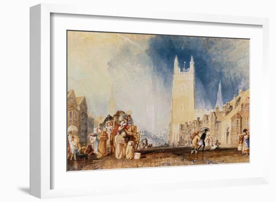 Stamford, Lincolnshire, Circa 1828, Watercolour on Paper-J. M. W. Turner-Framed Giclee Print