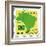 Stamp With Map And Flag Of Brazil-Perysty-Framed Art Print