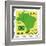 Stamp With Map And Flag Of Brazil-Perysty-Framed Art Print