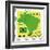 Stamp With Map And Flag Of Brazil-Perysty-Framed Art Print