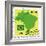 Stamp With Map And Flag Of Brazil-Perysty-Framed Art Print