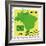 Stamp With Map And Flag Of Brazil-Perysty-Framed Art Print