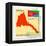 Stamp with Map and Flag of Eritrea-Perysty-Framed Stretched Canvas