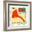 Stamp with Map and Flag of Eritrea-Perysty-Framed Art Print