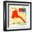 Stamp with Map and Flag of Eritrea-Perysty-Framed Art Print