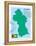 Stamp with Map and Flag of Guyana-Perysty-Framed Stretched Canvas