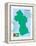 Stamp with Map and Flag of Guyana-Perysty-Framed Stretched Canvas