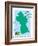 Stamp with Map and Flag of Guyana-Perysty-Framed Art Print