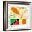 Stamp with Map and Flag of Saint Kitts and Nevis-Perysty-Framed Premium Giclee Print